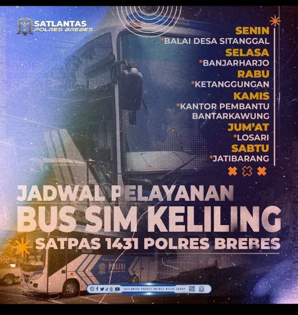 Bus SIM Keliling sudah berjalan reguler lagi.
KHUSUS UNTUK PERPANJANGAN